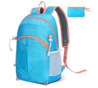 Romon Sac à Dos Pliable 18L Bleu Clair Ultraléger Imperméable Unisexe Idéal Pour Le Sport Quotidien La Randonnée Et Les Voyages