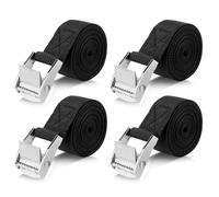 Romon Sangles d'arrimage 2M, Lot de 4 Sangle de Serrage Largeur 25MM, Sangles d'arrimage avec Boucle, Sangle à Charge Maximale 250kg, Sangle Moto Remorque pour Moto, Porte-vélos