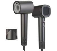 Romon Seche Cheveux Ionique 1600W, 200 Millions d’Ions, 3 Réglages de Température, 2 Vitesses, 59dB Silencieux, avec Embout, Léger pour Maison et Voyage, Noir