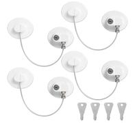 Romon Securite Fenetre Enfant 4 Pcs, Serrures Protection Avec 8 Clés