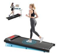Romon Tapis De Marche, Tapis De Course Pliable Motorise Walking Pad Electrique Silencieux Inclinable Tapis Roulant 2-6Km/H avec Affichage LED Treadmill Compact pour la Maison et Le Bureau