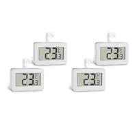 Romon Thermomètre Frigo, 2 Pièce Thermometre Numérique Mini Digital LCD Thermomètre avec Crochet, Thermometre Congelateur Température Capteur Testeur pour Réfrigérateur Cuisine Congélateurs, Blanc