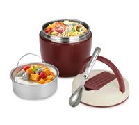Romon Thermos Alimentaire Chaud 1200ml, Acier Inoxydable Boite Repas Isotherme Lunch Box avec Poignée, Contenants alimentaires Gamelle Alimentaire Isotherme avec Cuillère pour Ecole Bureau Camping