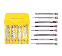 Romon Tournevis de Precision, 0.6mm-2.0mm 8pcs Kit Visseuse de Précision, Mini Set Horlogerie, Outil de Réparation pour Montre, Lunettes et Électronique