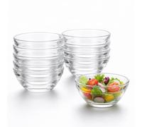 Romon Verrines En Verre Transparentes, Lot De 10 Mini Bols Ronds 6cm, Coupelles Cuisine Pour Condiments Et Épices, Empilable Pour Usage Quotidien Et Fêtes