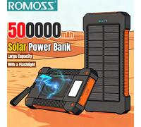 ROMOSS 120W 500000mAh batterie solaire Portable grande capacité charge Super rapide batterie externe extérieure pour iPhone 17/16/15 Orange 30000mAh