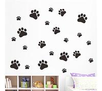 Romote drôle de chien de patte de chat affiche d'impression pour les enfants salle décalcomanie maison Stickers muraux Porte d'armoire de bricolage Gamelle Cuisine Bol décor autocollant de voiture