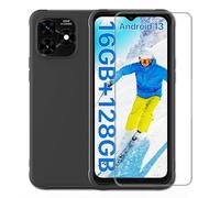 Romozi Coque pour UMIDIGI G5 Mecha avec protection d'écran en verre trempé pare-chocs en silicone anti-rayures absorption des chocs coque de protection pour UMIDIGI G5 Mecha Noir