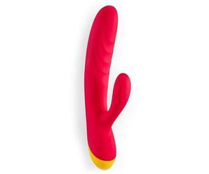 ROMP Jazz Rabbit vibromasseur avec stimulateur de clitoris Red 21 cm