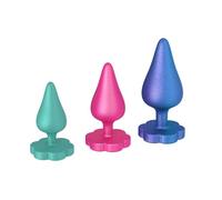 ROMP Luster Coffret Trois Plugs Anaux | Kit de Démarrage de Jeu Anal en Silicone | Plug pour la Stimulation Prostate pour Débutants | Jouets Sexuels Adultes pour Homme, Femme et Couple | Étanche