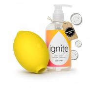 ROMP Vibromasseur Lemon pour femmes | Stimulateur clitoridien à succion avec 10 modes | Sextoy effet aspiration en forme de citron | Masseur intime + Lubrifiant Ignite à base d'eau