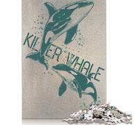 Rompecabezas creativo de 1000 piezas de Orca y Orca Para adultos, rompecabezas de Papel, juegos Para aliviar el estrés y Regalos navideños únicos, 38 x 26 cm (1000 piezas)