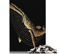 Rompecabezas creativo de ballena Dorada de 1000 piezas, 19 cuadrados, Para adultos, rompecabezas de Papel, juegos Para aliviar el estrés y Regalos navideños únicos, 38 x 26 cm (1000 piezas)