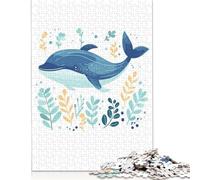 Rompecabezas cuadrado creativo de 1000 piezas Con diseño de ballena Bohemia Para adultos, rompecabezas de Papel, juego Intelectual, 38 x 26 cm (1000 piezas)