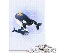 Rompecabezas cuadrado creativo de 1000 piezas Con diseño de Orca Para adultos, juego educativo de Papel, 38 x 26 cm (1000 piezas)