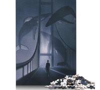 Rompecabezas cuadrado de 1000 piezas Con obstáculos Para adultos y niños, juego de rompecabezas de Madera de 1000 piezas (75 x 50 cm)