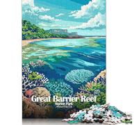 Rompecabezas cuadrado de 1000 piezas de la Gran Barrera de Coral, Australia, Para adultos, rompecabezas de Madera, juego educativo Para niños, 1000 piezas (75 x 50 cm)