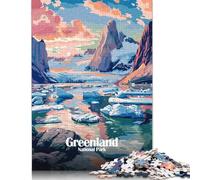 Rompecabezas cuadrado de 1000 piezas Del Parque Nacional de Groenlandia Para adultos, rompecabezas de Papel, juego práctico, 38 x 26 cm (1000 piezas)