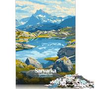 Rompecabezas cuadrado de 1000 piezas Del Parque Nacional Saryarka de Kazajstán, Arte paisajístico, Para adultos, rompecabezas de Papel, juego educativo Para niños, 38 x 26 cm/1000 piezas