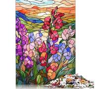 Rompecabezas de 1000 piezas Con diseño de Flores al atardecer, cuadrados y creativos Para adultos. Rompecabezas de Madera Para aliviar el estrés. Regalos navideños únicos. 1000 piezas (75 x 50 cm).