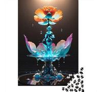 Rompecabezas de 1000 piezas Con diseño de Flores Para adultos, Ideal como Regalo de Halloween, decoración única Para el hogar y Regalos (38 x 26 cm)
