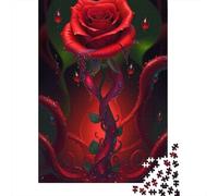Rompecabezas de 1000 piezas Con diseño de Flores Para adultos y Adolescentes, de Madera, Ideal como juego educativo, Regalo de cumpleaños, 1000 piezas (38 x 26 cm)