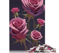 Rompecabezas de 1000 piezas Con diseño de Flores Para adultos y Adolescentes. Regalo de Halloween Para Adolescentes, Hombres y Mujeres. 1000 piezas (75 x 50 cm).