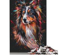 Rompecabezas de 1000 piezas Con diseño de Perro Collie Para adultos, Ideal como Regalo de Halloween, Para decoración Del hogar, 1000 piezas (75 x 50 cm)
