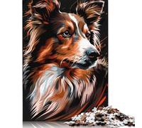Rompecabezas de 1000 piezas Con diseño de Perro Collie Para adultos, Ideal como Regalo de Halloween, Para decoración Del hogar, 1000 piezas (75 x 50 cm)