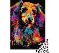 Rompecabezas de 1000 piezas Con diseño de Perro salchicha Para adultos y Adolescentes. Regalo de Halloween Para Adolescentes, Hombres y Mujeres. 1000 piezas (38 x 26 cm).