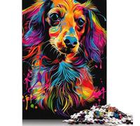 Rompecabezas de 1000 piezas Con diseño de Perro salchicha Para adultos y Adolescentes. Regalo de Halloween Para Adolescentes, Hombres y Mujeres. 1000 piezas (75 x 50 cm).