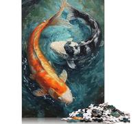 Rompecabezas de 1000 piezas Con diseño de pez Koi, Ideal Para Navidad, Ideal Para Adolescentes (75 x 50 cm).