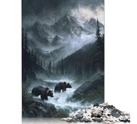 Rompecabezas de 1000 piezas Con paisaje de río y montaña, Ideal Para Navidad, Para Adolescentes, 1000 piezas (75 x 50 cm)