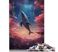 Rompecabezas de 1000 piezas Cosmos Ballena en el Cielo de Latrisha Studio, rompecabezas cuadrado Para adultos y niños, juego de rompecabezas de Madera de 1000 piezas (75 x 50 cm)