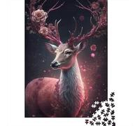 Rompecabezas de 1000 piezas de alce Con Arte Animal Para adultos, Ideal como Regalo de Halloween, decoración única Para el hogar y Regalos, 1000 piezas (38 x 26 cm)