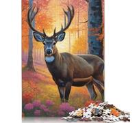 Rompecabezas de 1000 piezas de alce Con Arte Animal Para adultos, Ideal como Regalo de Halloween, decoración única Para el hogar y Regalos, 1000 piezas (75 x 50 cm)
