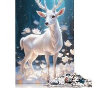 Rompecabezas de 1000 piezas de alce Con Arte Animal Para adultos, Regalo de Halloween, rompecabezas de Madera Para Adolescentes, decoración única Para el hogar y Regalos, 1000 piezas (75 x 50 cm)