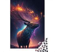 Rompecabezas de 1000 piezas de alce Con Arte Animal Para adultos, Regalo de Halloween, rompecabezas Para adultos y Adolescentes a partir de 12 años, 1000 piezas (38 x 26 cm) <