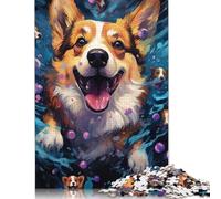 Rompecabezas de 1000 piezas de animales Corgi coloridos Para adultos, rompecabezas de Madera, Regalos de Halloween, rompecabezas Para adultos, juego educativo, juguete de desafío (75 x 50 cm)