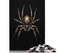 Rompecabezas de 1000 piezas de araña Dorada oscura Para adultos y Adolescentes, juguetes educativos de Papel, 1000 piezas (75 x 50 cm)