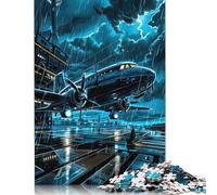 Rompecabezas de 1000 piezas de avión Bajo Un Rayo Para adultos, rompecabezas de Madera Para adultos, juego educativo, juguete de desafío, 1000 piezas (75 x 50 cm)