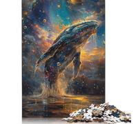 Rompecabezas de 1000 piezas de ballena saltando Para adultos. Regalo de Halloween Para mayores de 14 años. 1000 piezas (75 x 50 cm).