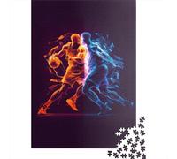 Rompecabezas de 1000 piezas de baloncesto Abstracto Para Adolescentes, Regalos, rompecabezas de Madera Para adultos, juegos educativos Para el hogar, juguetes de bricolaje, 1000 piezas (75 x 50 cm)