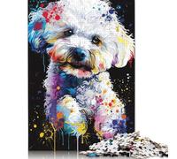 Rompecabezas de 1000 piezas de bichón frisé Para adultos, Ideal como Regalo de Halloween, juguetes educativos de aprendizaje, 1000 piezas (75 x 50 cm)