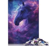 Rompecabezas de 1000 piezas de caballos en el Universo Para adultos, rompecabezas de Madera, Regalos de Halloween, rompecabezas Para adultos, juego educativo, juguete de desafío (75 x 50 cm)