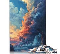 Rompecabezas de 1000 piezas de Cielo colorido Con nubes Para adultos. Regalo de Halloween. Rompecabezas de Madera Para adultos. Diversión Familiar y Noche de juegos. 1000 piezas (75 x 50 cm).