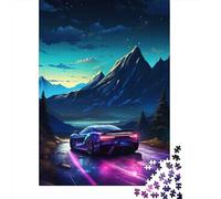 Rompecabezas de 1000 piezas de coches deportivos Bajo el Cielo nocturno Para adultos, Regalo de Halloween, rompecabezas Para adultos y Adolescentes a partir de 12 años, 1000 piezas (38 x 26 cm) <