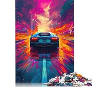 Rompecabezas de 1000 piezas de coches deportivos clásicos coloridos Para adultos. Regalo de Halloween. Decoración única Para el hogar y Regalos. 1000 piezas (75 x 50 cm).