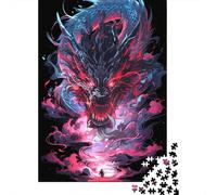 Rompecabezas de 1000 piezas de dragón de Anime Para adultos, Regalo de Halloween, rompecabezas de Madera Para adultos, Para diversión Familiar y Noche de juegos, 1000 piezas (38 x 26 cm)