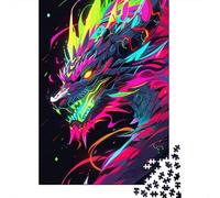 Rompecabezas de 1000 piezas de dragón de Anime Para adultos y Adolescentes, juegos educativos Para el hogar, juguetes de bricolaje, Regalos de Navidad, 1000 piezas (38 x 26 cm)